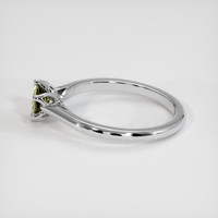 0.48 Ct. Greenish Yellow Sapphire Ring, 14K White Gold 4