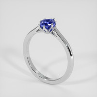 1.11 Ct. Blue Sapphire Ring, 14K White Gold 2