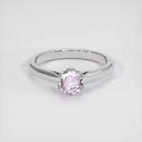 0.68 Ct. Pink Sapphire Ring, 14K White Gold 1