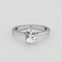 1.44 Ct. Purplish Pink Sapphire Ring, 14K White Gold 1