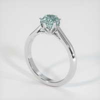 0.96 Ct. Sapphire Ring, 14K White Gold 2