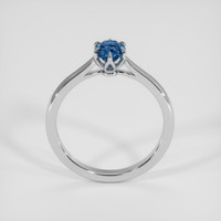 0.65 Ct. Greenish Blue Sapphire Ring, 14K White Gold 3
