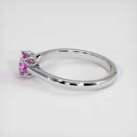 0.88 Ct. Pink Sapphire Ring, 18K White Gold 4