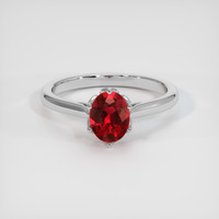 1.06 Ct. Ruby Ring, 18K White Gold 1