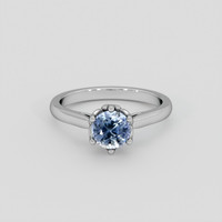 1.21 Ct. Blue Sapphire Ring, 18K White Gold 1