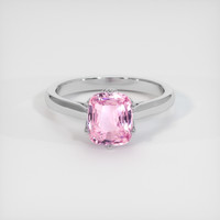 2.04 Ct. Pink Sapphire Ring, 18K White Gold 1