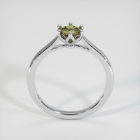 0.48 Ct. Greenish Yellow Sapphire Ring, 18K White Gold 3
