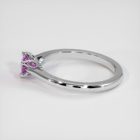 0.89 Ct. Pink Sapphire Ring, 18K White Gold 4