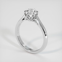 1.17 Ct. White Sapphire Ring, 18K White Gold 2