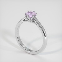 0.68 Ct. Pink Sapphire Ring, 18K White Gold 2