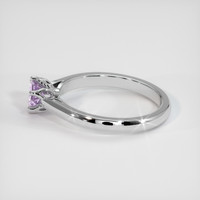 0.68 Ct. Pink Sapphire Ring, 18K White Gold 4