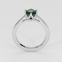 1.55 Ct. Bluish Green Sapphire Ring, 18K White Gold 3