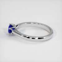 0.63 Ct. Blue Sapphire Ring, 18K White Gold 4