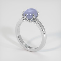 3.27 Ct. Sapphire Ring, 18K White Gold 2
