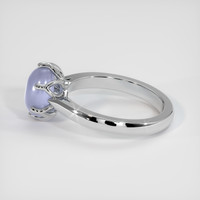 3.27 Ct. Bluish Purple Sapphire Ring, 18K White Gold 4