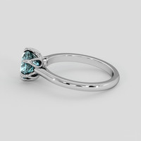 1.88 Ct. Greenish Blue Sapphire Ring, 18K White Gold 4