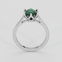1.51 Ct. Bluish Green Sapphire Ring, 18K White Gold 3