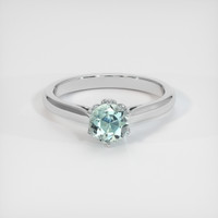 0.96 Ct. Sapphire Ring, 18K White Gold 1