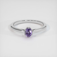 0.51 Ct. Sapphire Ring, 18K White Gold 1