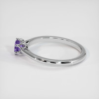 0.51 Ct. Sapphire Ring, 18K White Gold 4