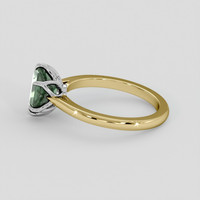 1.65 Ct. Bluish Green Sapphire Ring, 14K White & Yellow 4