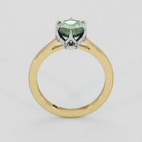 1.65 Ct. Bluish Green Sapphire Ring, 18K White & Yellow 3