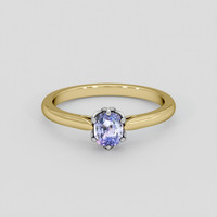 1.02 Ct. Violet Sapphire Ring, 18K White & Yellow 1