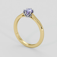 1.02 Ct. Violet Sapphire Ring, 18K White & Yellow 2