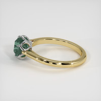 2.44 Ct. Bluish Green Sapphire Ring, 18K White & Yellow 4