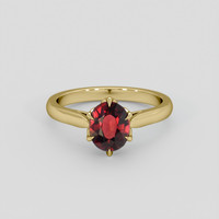 1.74 Ct. Red Garnet Ring, 10K Yellow Gold 1