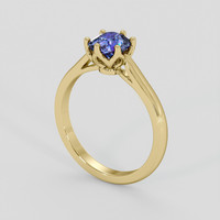 1.16 Ct. Purplish Blue Sapphire Ring, 10K Yellow Gold 2