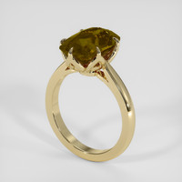 8.35 Ct. Greenish Brown Chrysoberyl Ring, 14K Yellow Gold 2
