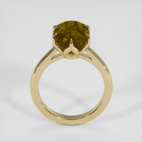 8.35 Ct. Greenish Brown Chrysoberyl Ring, 14K Yellow Gold 3