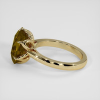 8.35 Ct. Greenish Brown Chrysoberyl Ring, 14K Yellow Gold 4
