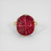 22.49 Ct. Red Rubellite Tourmaline Ring, 14K Yellow Gold 1