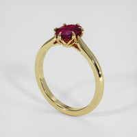 1.03 Ct. Pinkish Red Ruby Ring, 14K Yellow Gold 2
