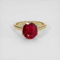 3.36 Ct. Ruby Ring, 14K Yellow Gold 1