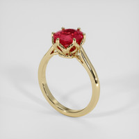 2.40 Ct. Pinkish Red Ruby Ring, 14K Yellow Gold 2
