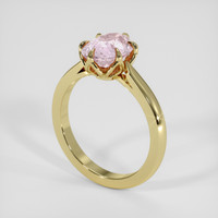 3.21 Ct. Pink Sapphire Ring, 14K Yellow Gold 2
