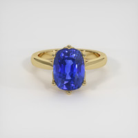 4.48 Ct. Blue Sapphire Ring, 14K Yellow Gold 1