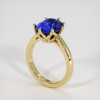 4.48 Ct. Blue Sapphire Ring, 14K Yellow Gold 2