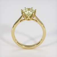 2.34 Ct. Yellowish Green Sapphire Ring, 14K Yellow Gold 3