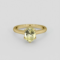 1.82 Ct. Yellow Sapphire Ring, 14K Yellow Gold 1