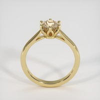 1.21 Ct. Peach Sapphire Ring, 14K Yellow Gold 3