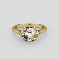 1.99 Ct. Bi Color Sapphire Ring, 14K Yellow Gold 1