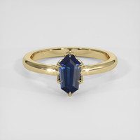 1.19 Ct. Blue Sapphire Ring, 14K Yellow Gold 1