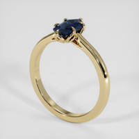 1.19 Ct. Blue Sapphire Ring, 14K Yellow Gold 2