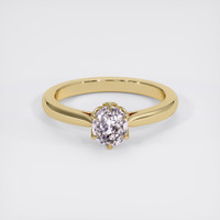 1.25 Ct. Pinkish Purple Sapphire Ring, 14K Yellow Gold 1