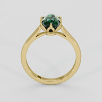 2.02 Ct. Bluish Green Sapphire Ring, 14K Yellow Gold 3