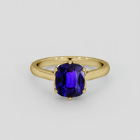 2.96 Ct. Color Change Sapphire Ring, 14K Yellow Gold 1
